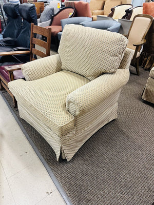 Skirted Club Chair With Ottoman