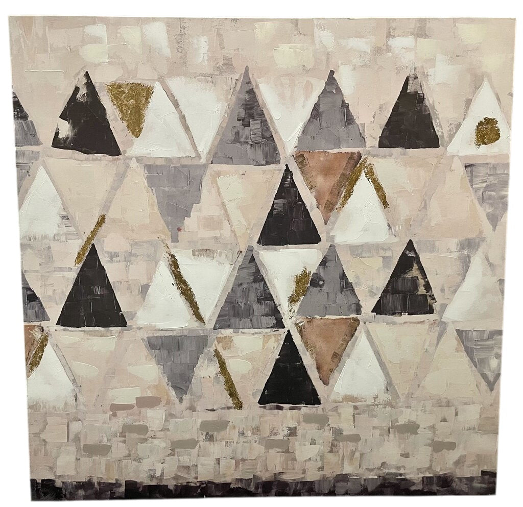 Decorative Triangles Poly-Canvas Giclée Enhance Print by Miss Daisy's Consignment & Auction House