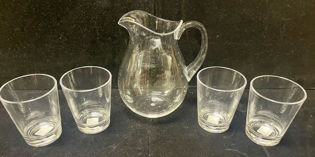 Poolside Acrylic Pitcher and Double Old Fashioned Glasses (5 Piece)