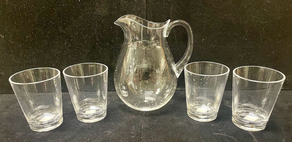 Poolside Acrylic Pitcher and Double Old Fashioned Glasses (5 Piece)