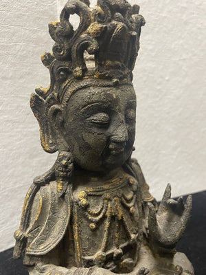 17th C. Chinese Gilt Bronze Quanyin Statue