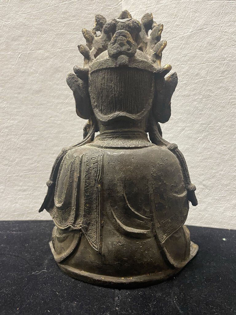 17th C. Chinese Gilt Bronze Quanyin Statue