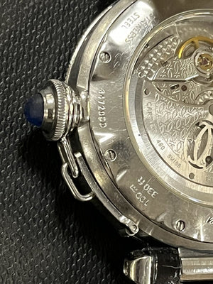 Cartier "Pasha" Stainless Auto GMT Power Reserve