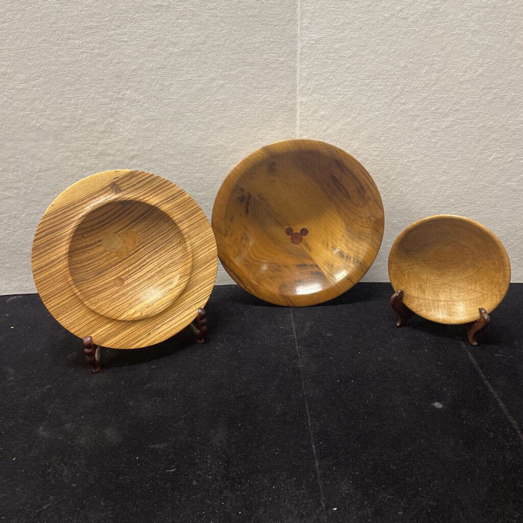 Rex Corbin Myrtle, Zebra, Purple Heart Wood Hand Turned Bowl Set (3 Piece)