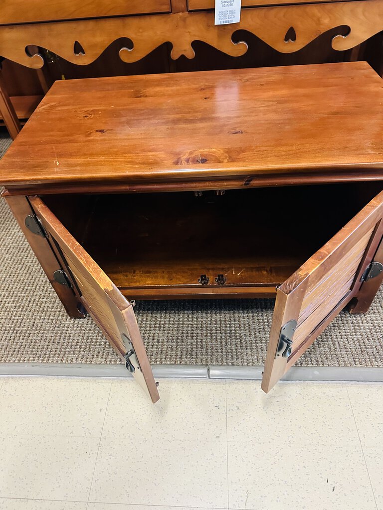 Oriental James Monte Style Koa Rattan TV Console Table