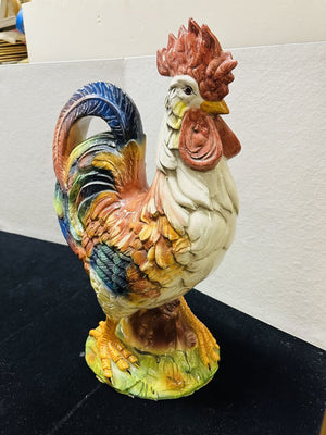 Ceramic Rooster Alberto Statue