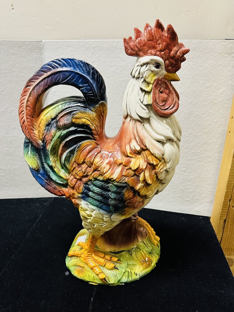 Ceramic Rooster Alberto Statue