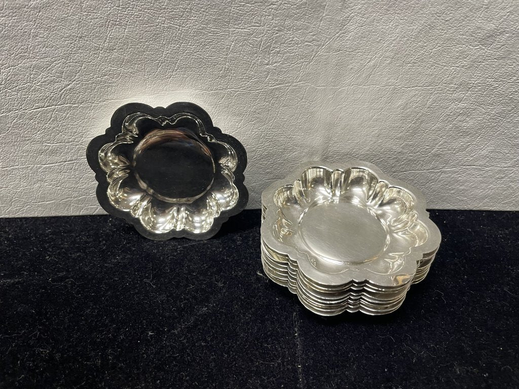 1920's M. Fred Hirsch Co. Inc. Sterling Silver 2oz. Butter Dishes (10 Set)