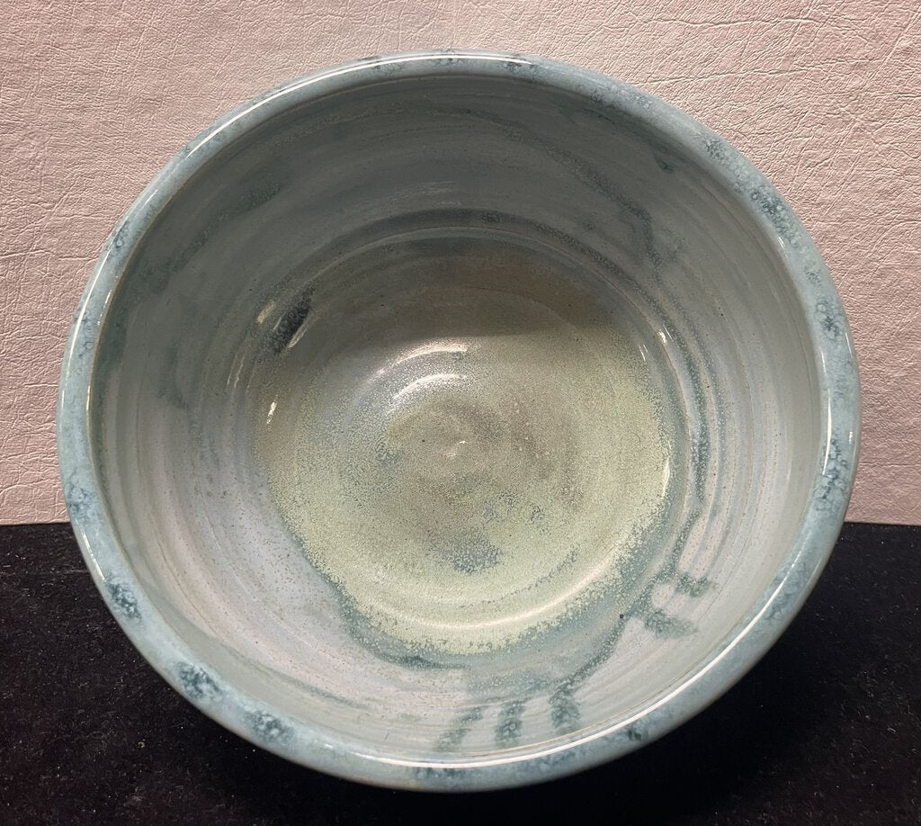 Blue Green Terracotta Bowl 8"