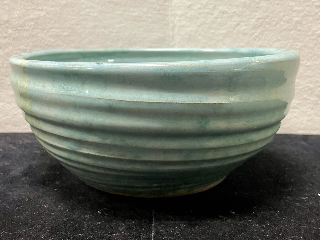 Blue Green Terracotta Bowl 8"