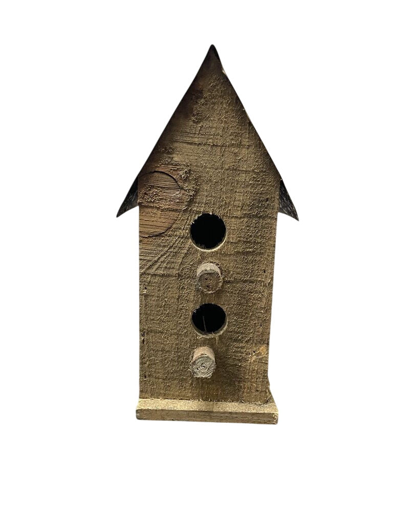 Folk Art Craft Home Made Bird House 9.75"