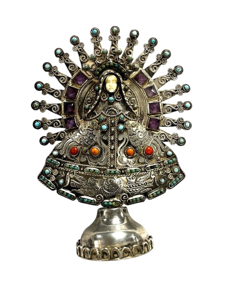 Matilde Sterling Amethyst Turquoise Coral Sculpture MATL by Miss Daisy's Consignment & Auction House