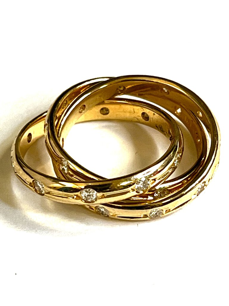 14k Gold & Diamond Rolling Ring