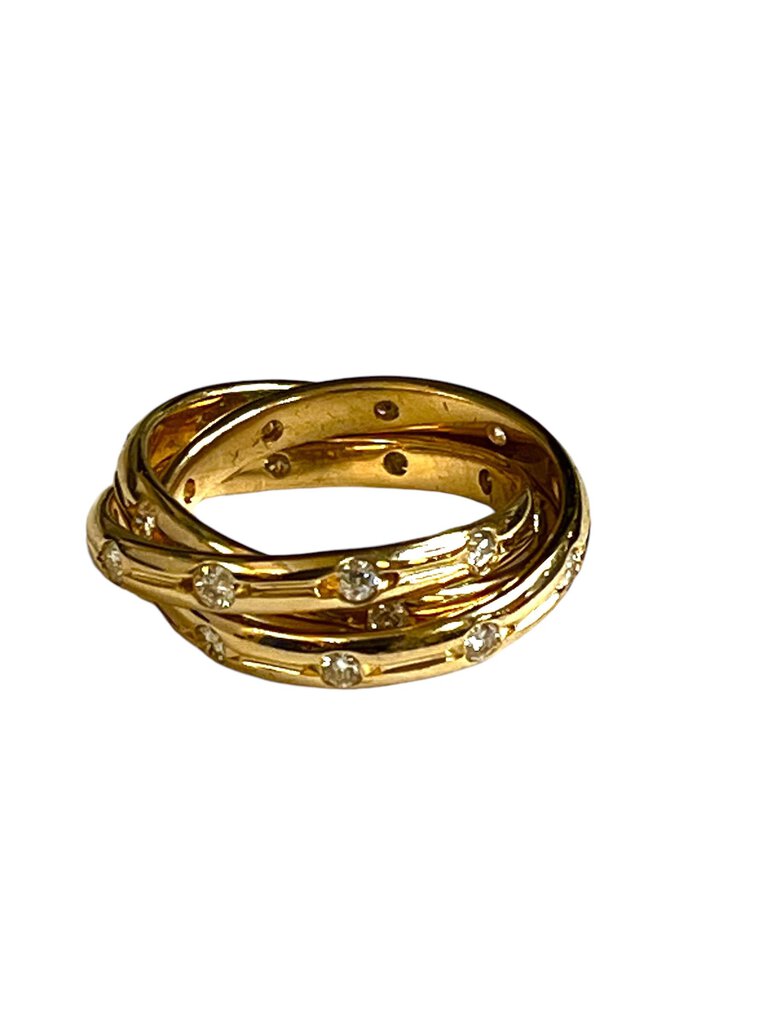 14k Gold & Diamond Rolling Ring