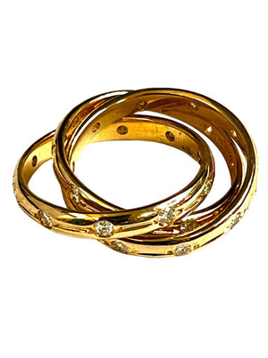 14k Gold & Diamond Rolling Ring