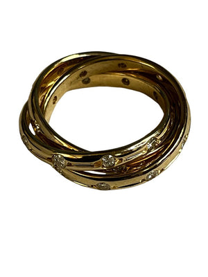 14k Gold & Diamond Rolling Ring