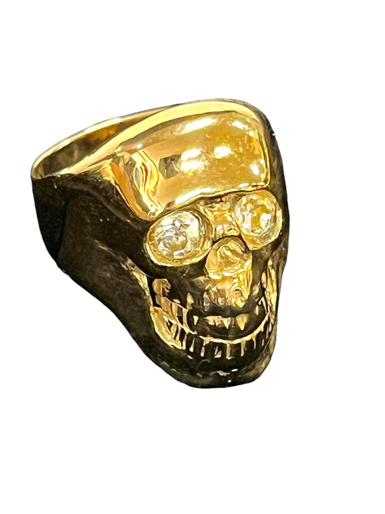 14K Gold Skull Ring