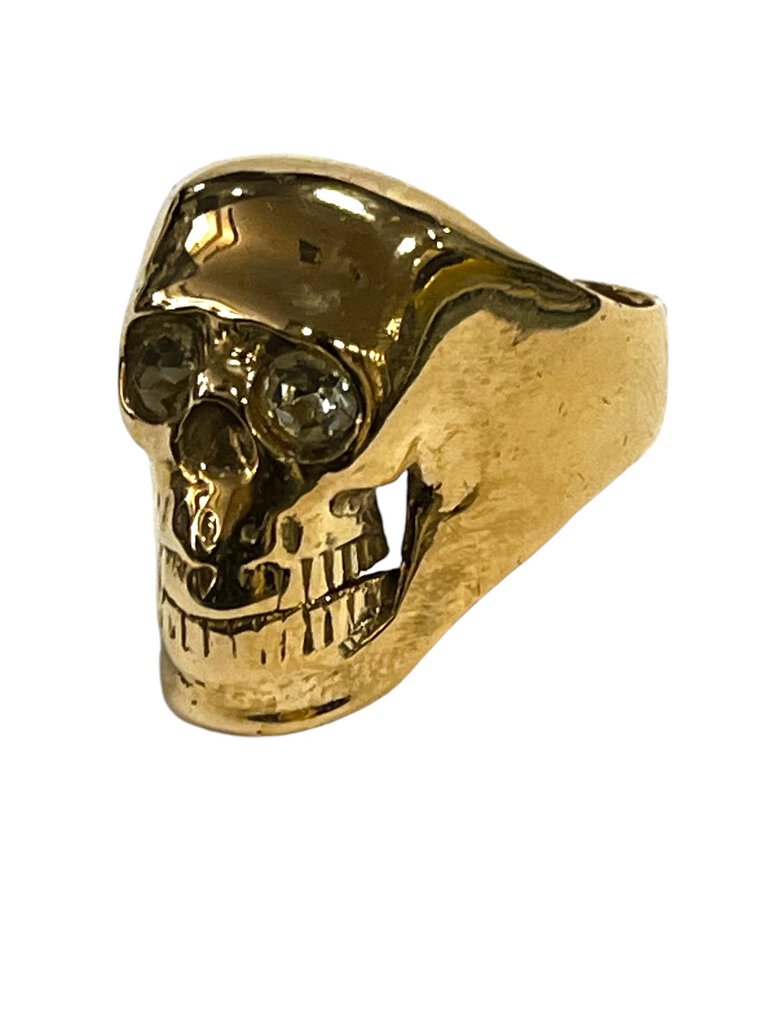 14K Gold Skull Ring