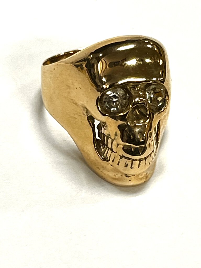 14K Gold Skull Ring