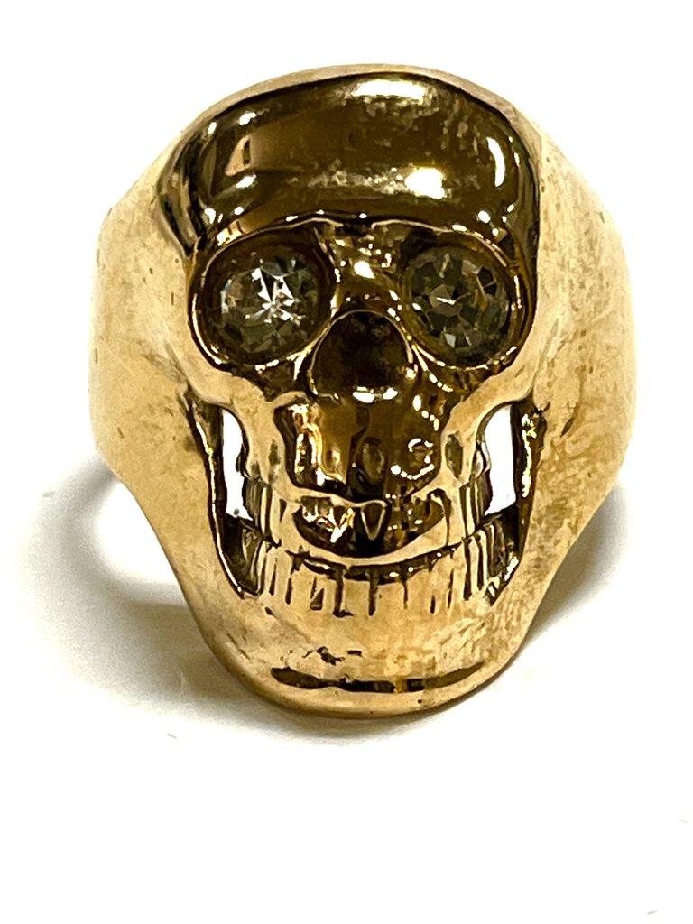 14K Gold Skull Ring