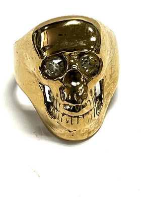 14K Gold Skull Ring