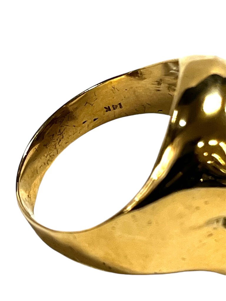 14K Gold Skull Ring