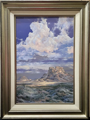 Douglas Oliver Monuments and Thunder Original Signed Oil on Canvas Painting