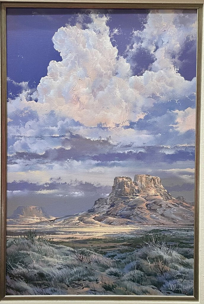 Douglas Oliver Monuments and Thunder Original Signed Oil on Canvas Painting