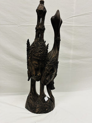 Carved Indonesian Bali Statue Rama & Sita