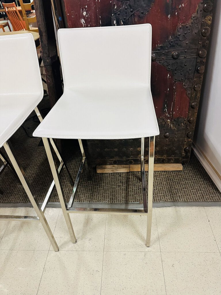 White CB2 Barstool 30" H