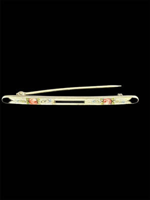 Sterling Enameled Bar Pin