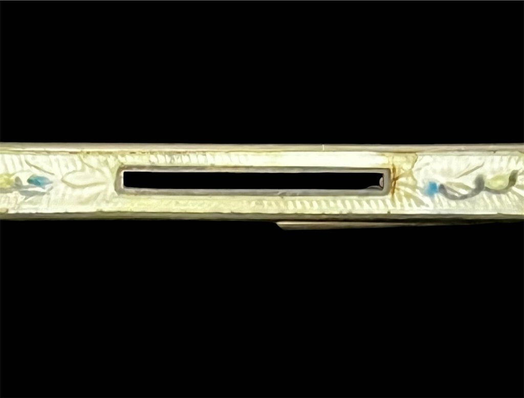 Sterling Enameled Bar Pin