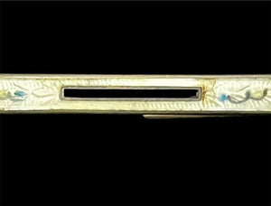 Sterling Enameled Bar Pin