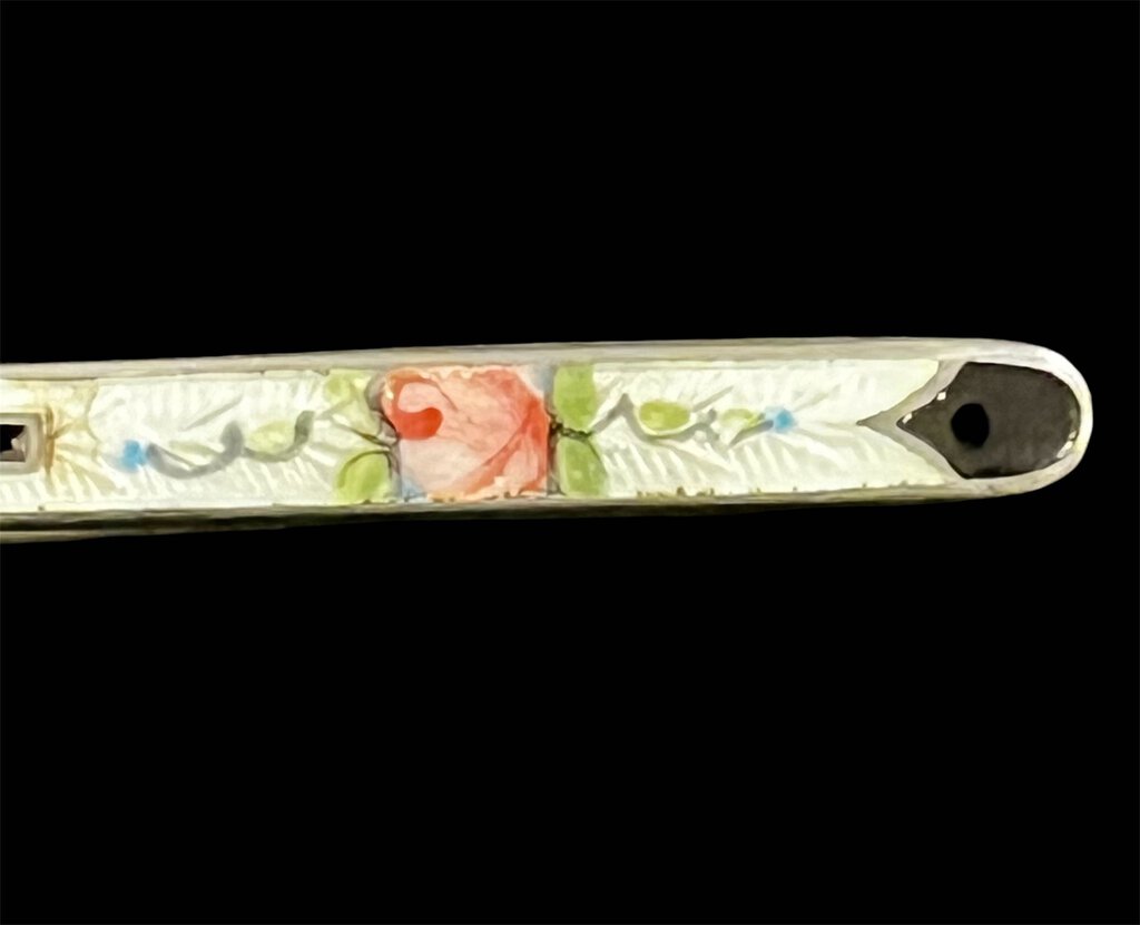 Sterling Enameled Bar Pin