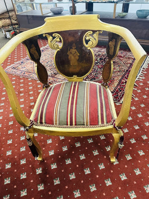 Late 19th Century French Louis XV Style Gilt Parlor Chair