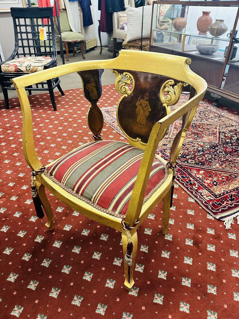 Late 19th Century French Louis XV Style Gilt Parlor Chair