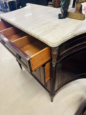 French Mahogany Marble Top Chest