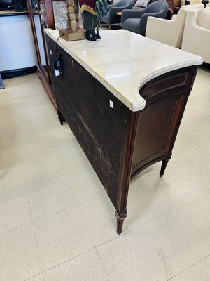 French Mahogany Marble Top Chest