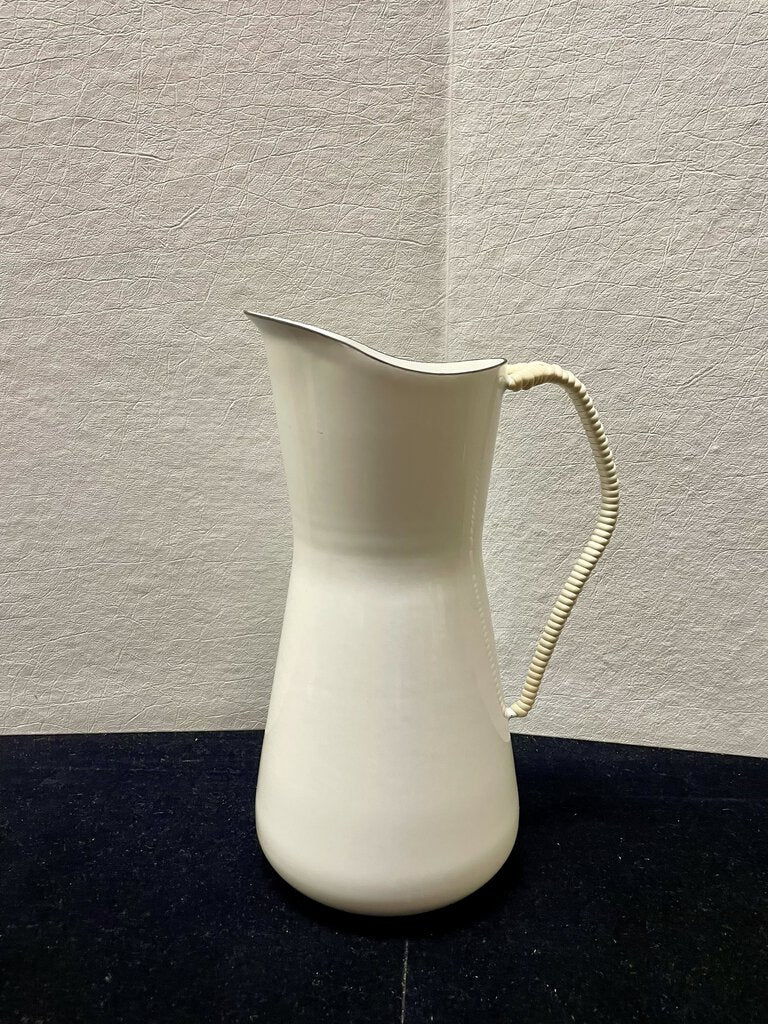 Dansk Kobenstyle JHQ White Enamel Wrapped Handle Pitcher