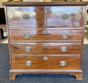 Antique English Mahogany Regency Drop Front Desk Butler Chest of Drawers