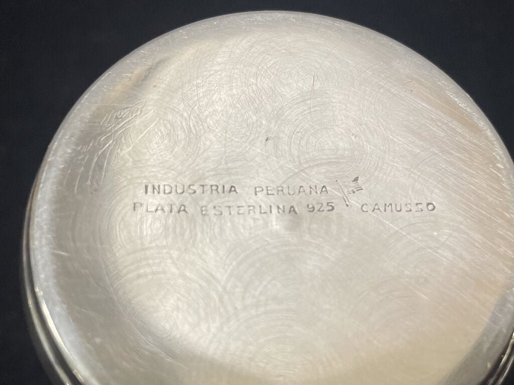 Industria Peruana Plata Esterlina 925 Camusso Silver Cups 2oz (2 PCS)