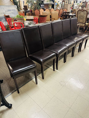 Leather Dining Chairs (set of 6)