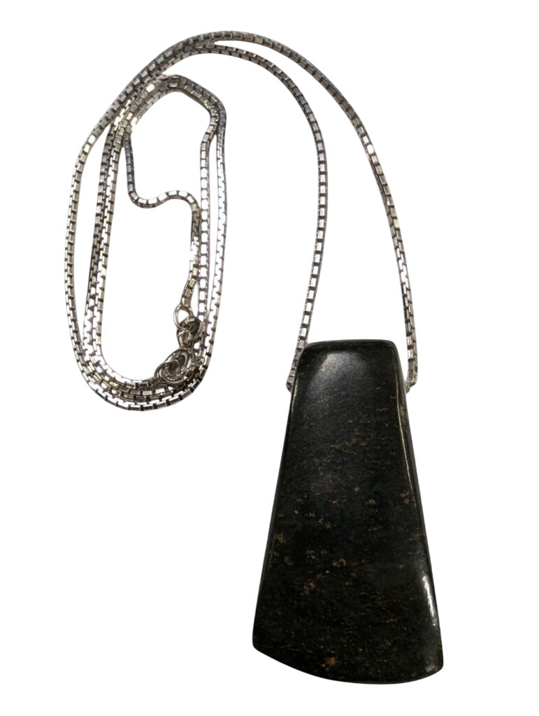 Pre-Columbian Stone Pendant AG Silver Chain by Miss Daisy's Consignment & Auction House