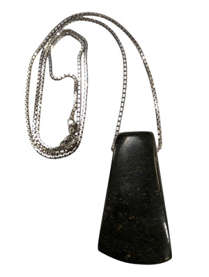 Pre-Columbian Stone Pendant AG Silver Chain by Miss Daisy's Consignment & Auction House