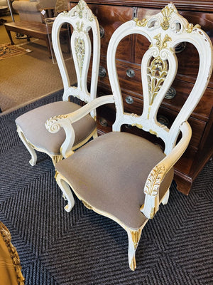 Chippendale Style Hand Painted Armchair