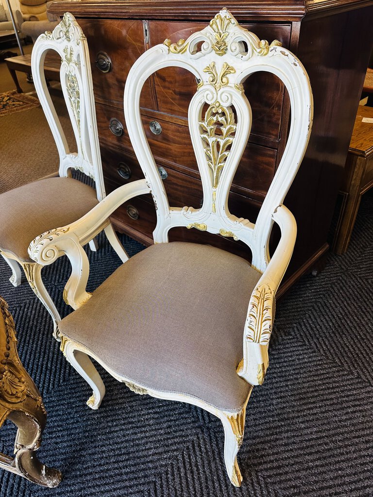 Chippendale Style Hand Painted Armchair