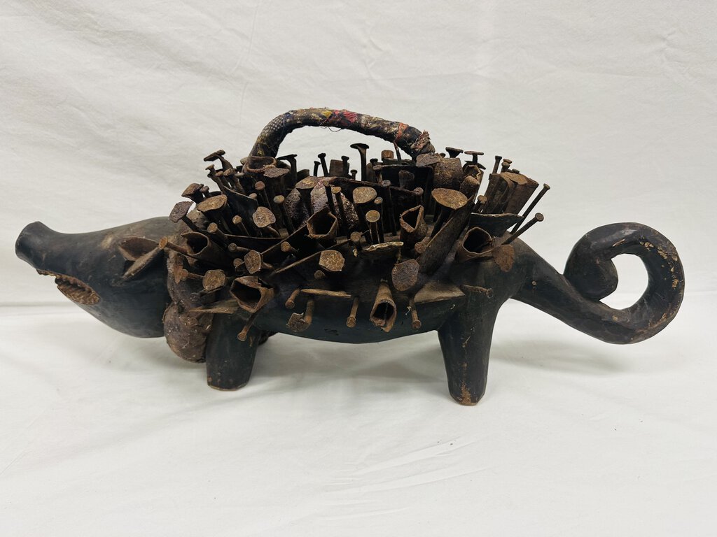 African Tribal Art Statue of Congo Dog