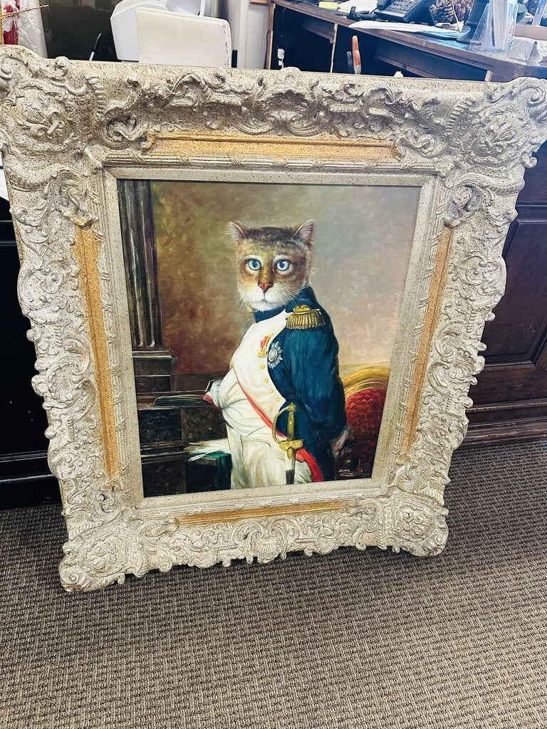 Royal Cat Framed Painting 38x44