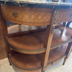 Louis XV Style Marquetry & Ormolu Console Table