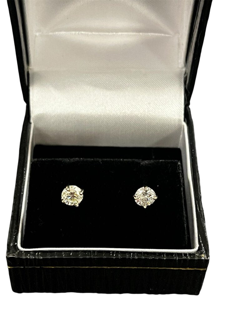 14K Diamond Stud Earrings .92CT TW